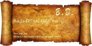 Bajzáth Dóra névjegykártya