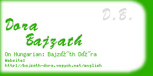 dora bajzath business card